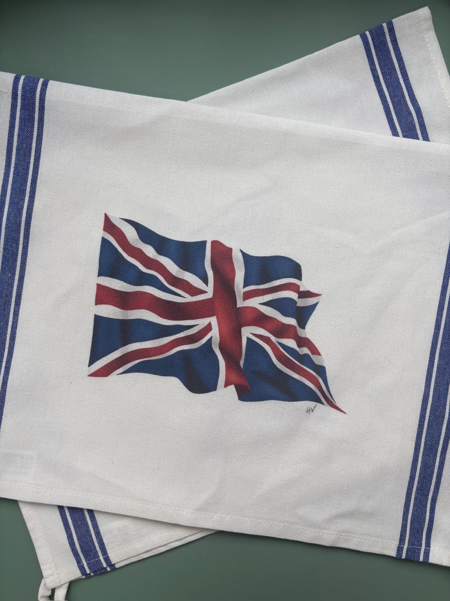 Union Jack Striped Kitchen Towel