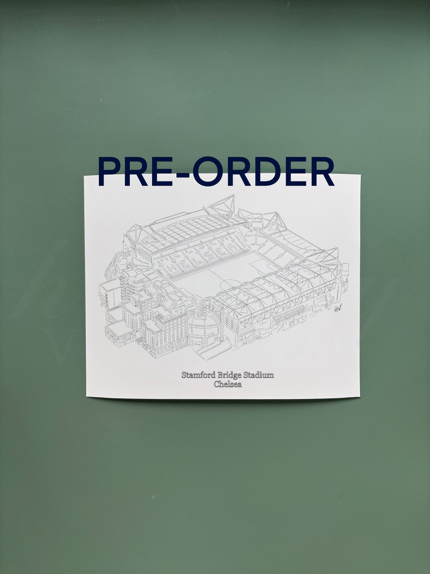 Chelsea Stamford Bridge Stadium Print (Black & White)