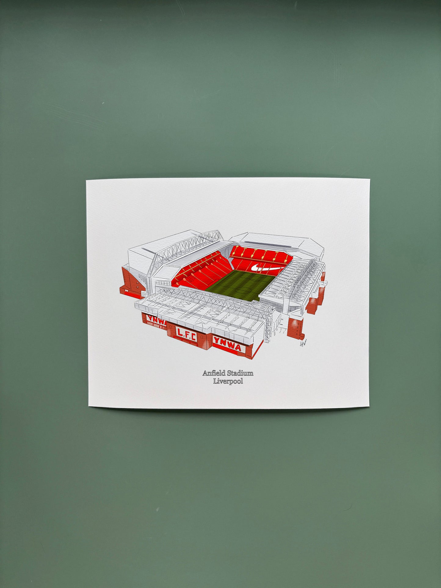 Liverpool's Anfield Stadium Print (Color)