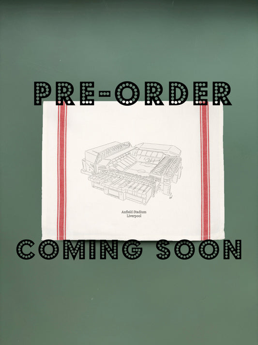 Anfield (Black & White) Striped Kitchen Towel