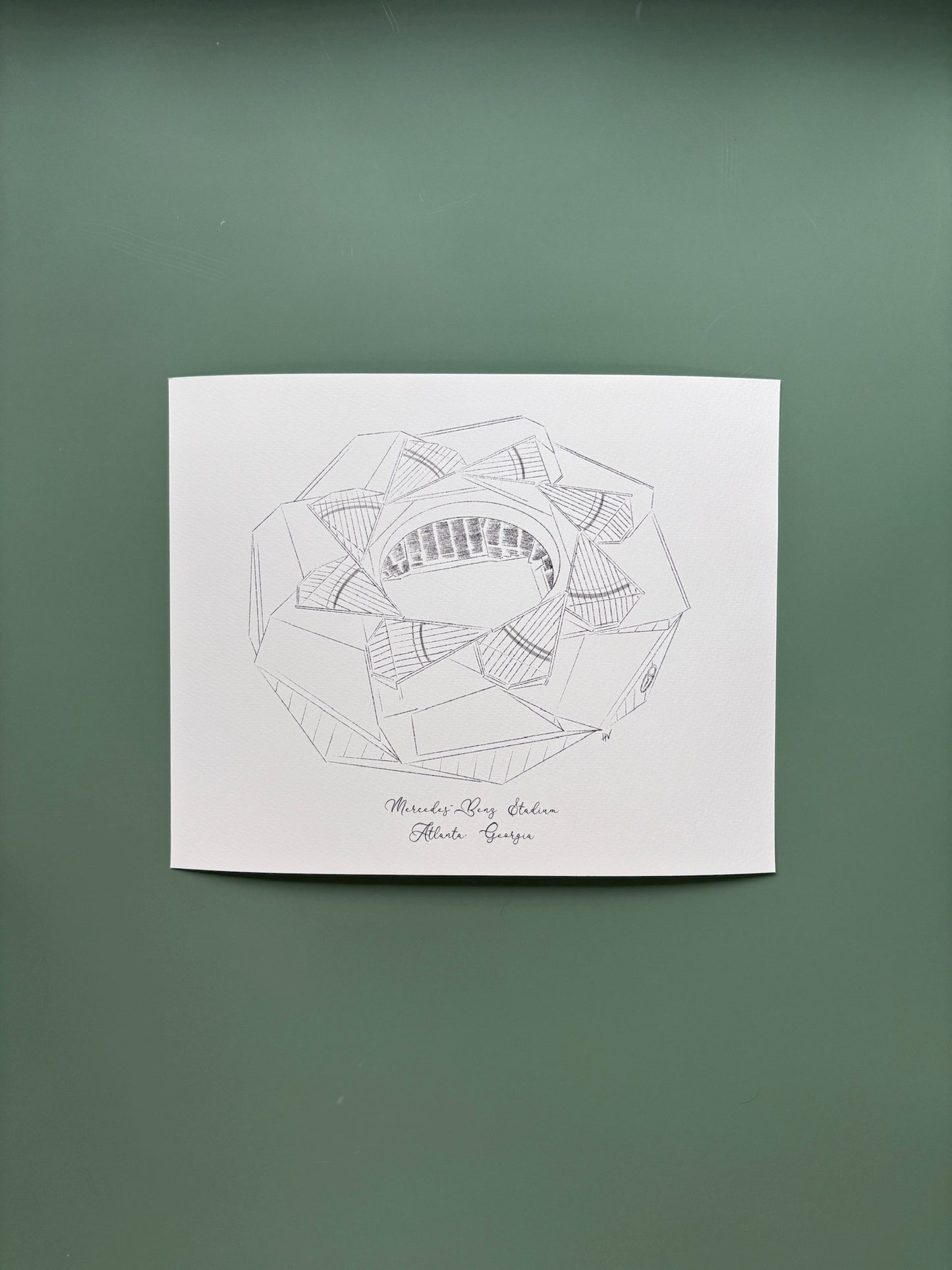 Mercedes Benz Stadium Aerial View Fine Art Print