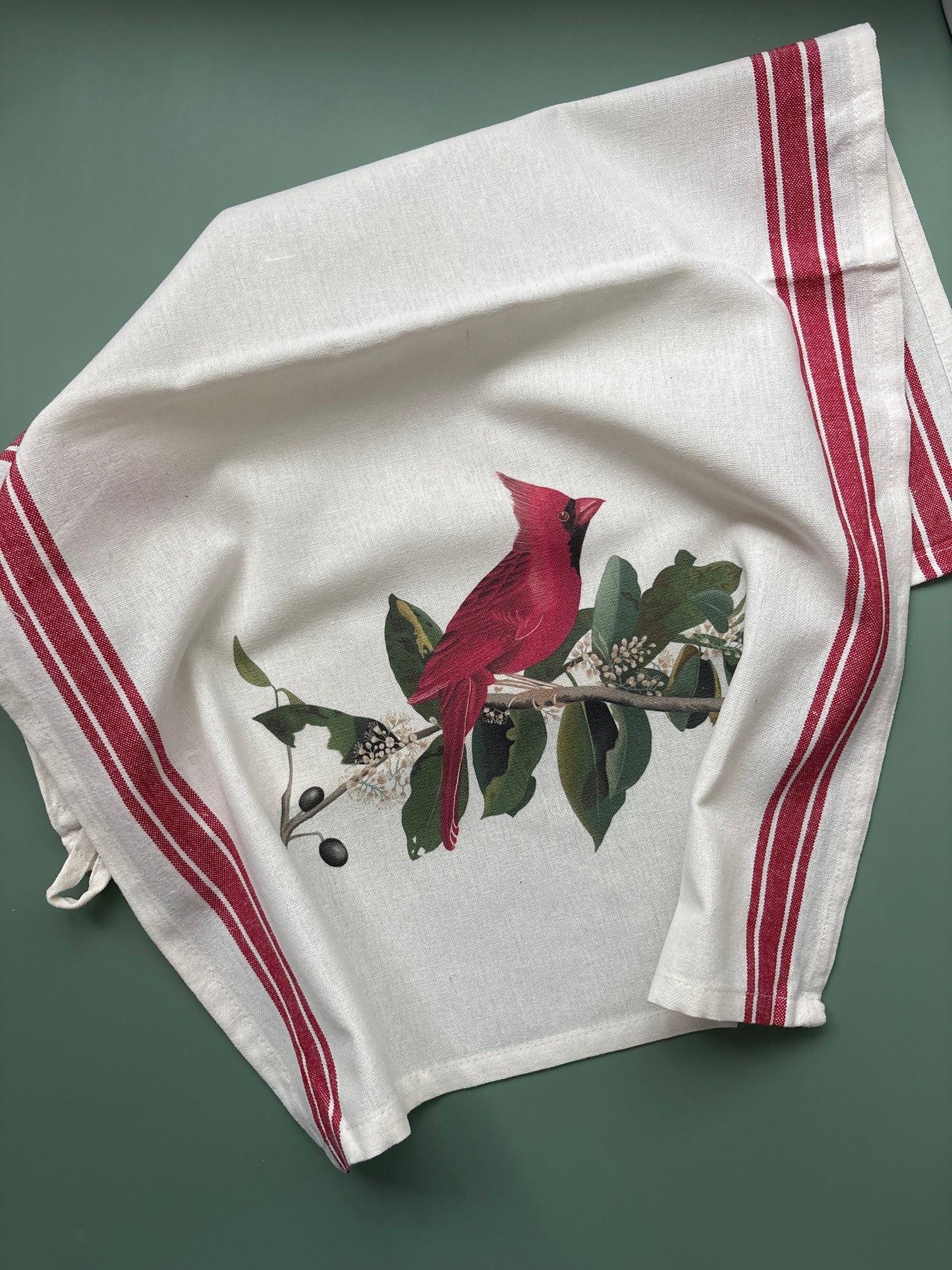 Cardinal Striped Kitchen Towel