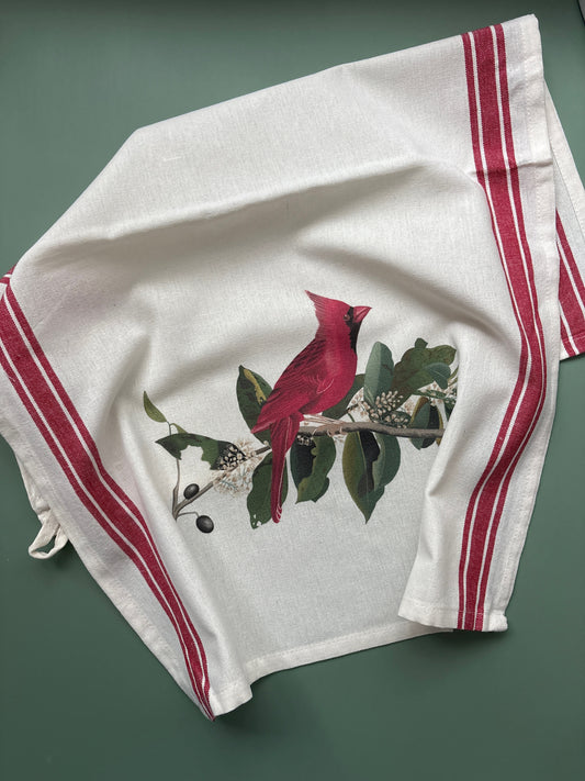 Cardinal Striped Kitchen Towel