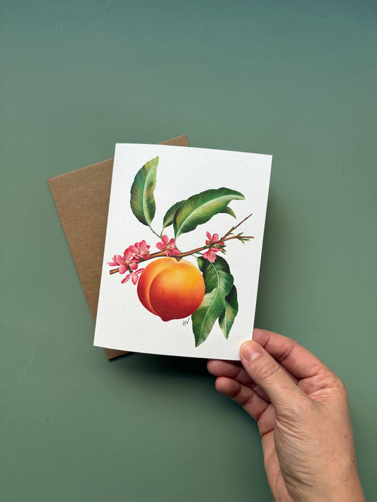 Peach Greeting Card