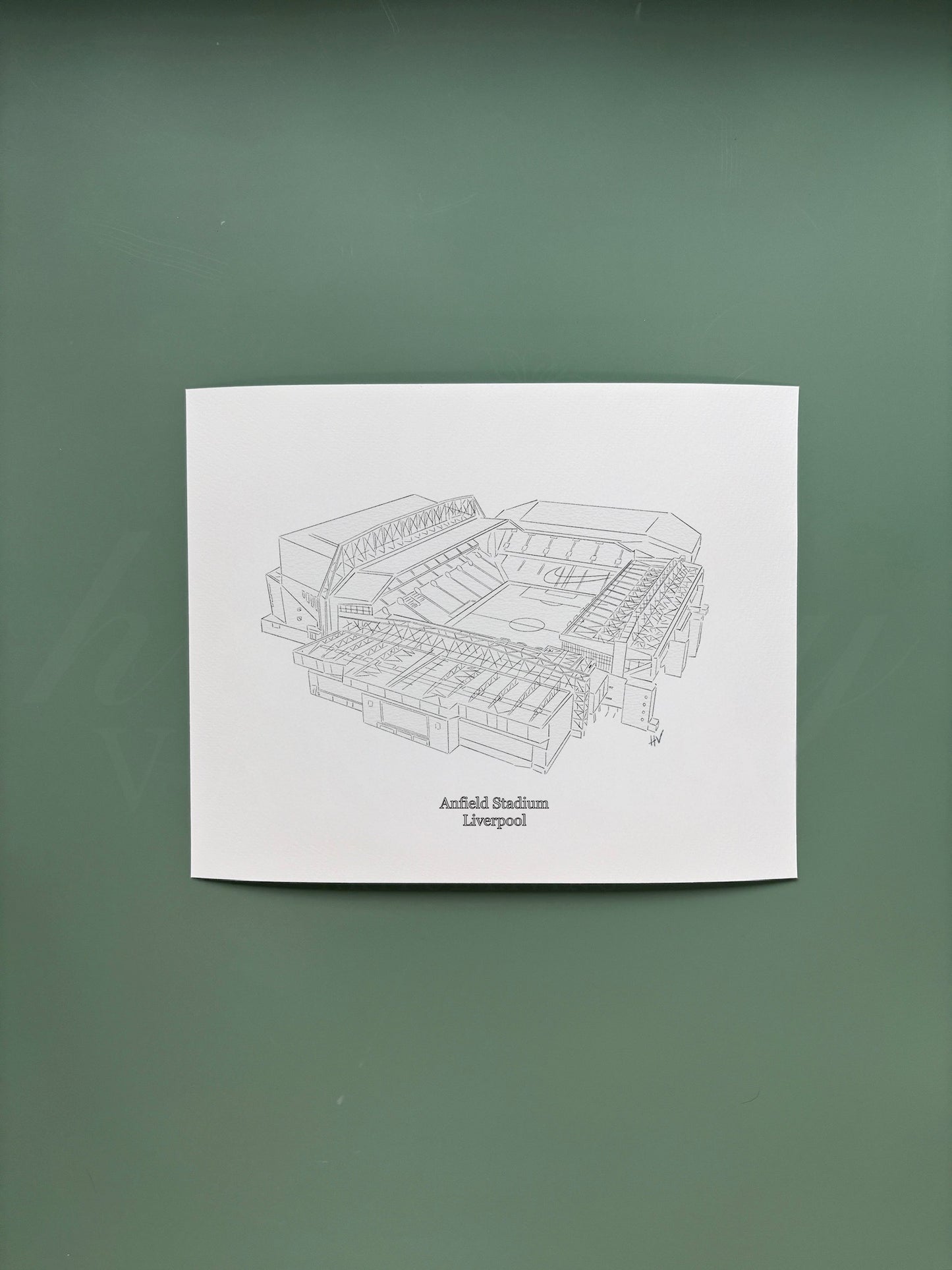 Liverpool Anfield Stadium Print (Black & White)