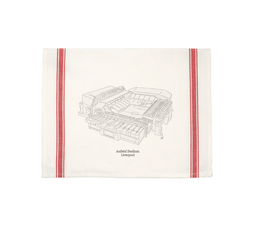 Anfield (Black & White) Striped Kitchen Towel