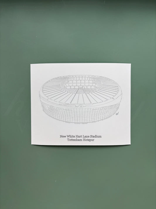 Tottenham Hotspur Stadium Print (Black & White)