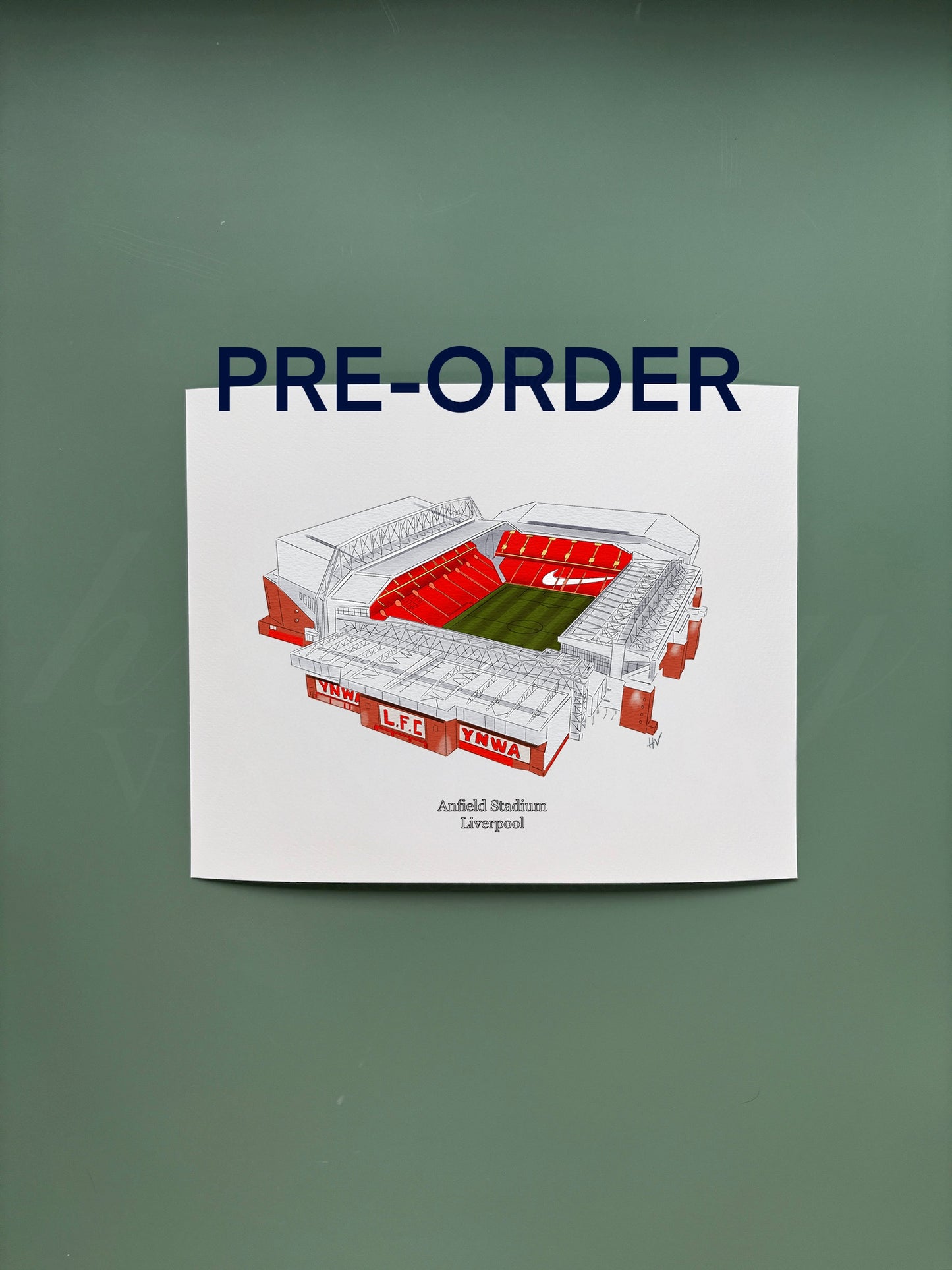Liverpool's Anfield Stadium Print (Color)