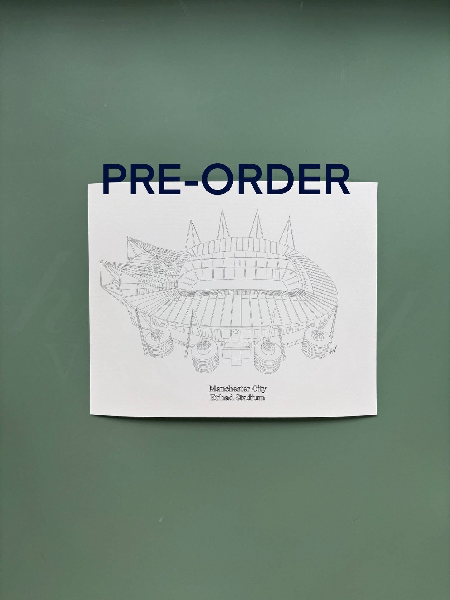 Manchester City Etihad Stadium Print (Black & White)